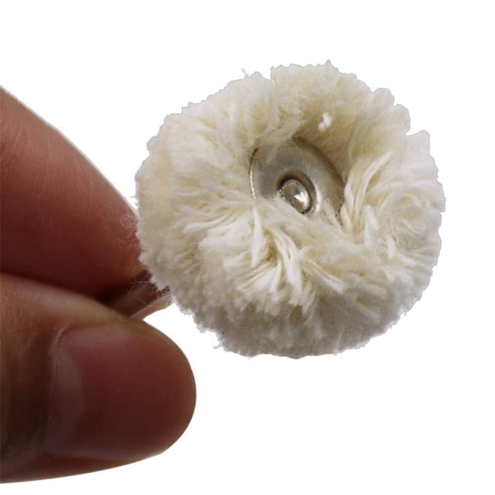 10 Pcs White Soft Polishing Wheel 3mm Handle for Dremels Rotary Tools Fine Polish for Jewelry Watches Wheel Surfaces - Image 4
