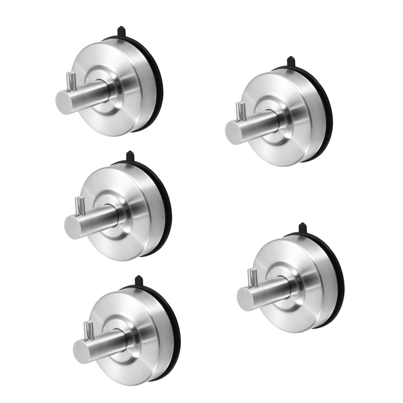 Support multifonctionnel salle de bain cuisine en acier ventouse 5 pièces