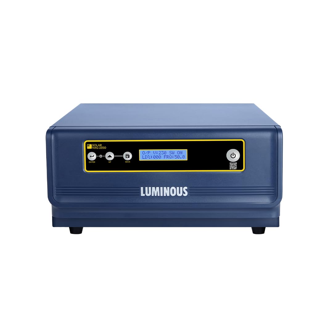 Luminous NXG 2350 Solar Inverter for Home, Office & Shops | 2000VA Pure Sinewave with ISOT Technology | Intelligent Load Sharing | Reliable Power Backup | LCD Display | with 36 Months Warranty