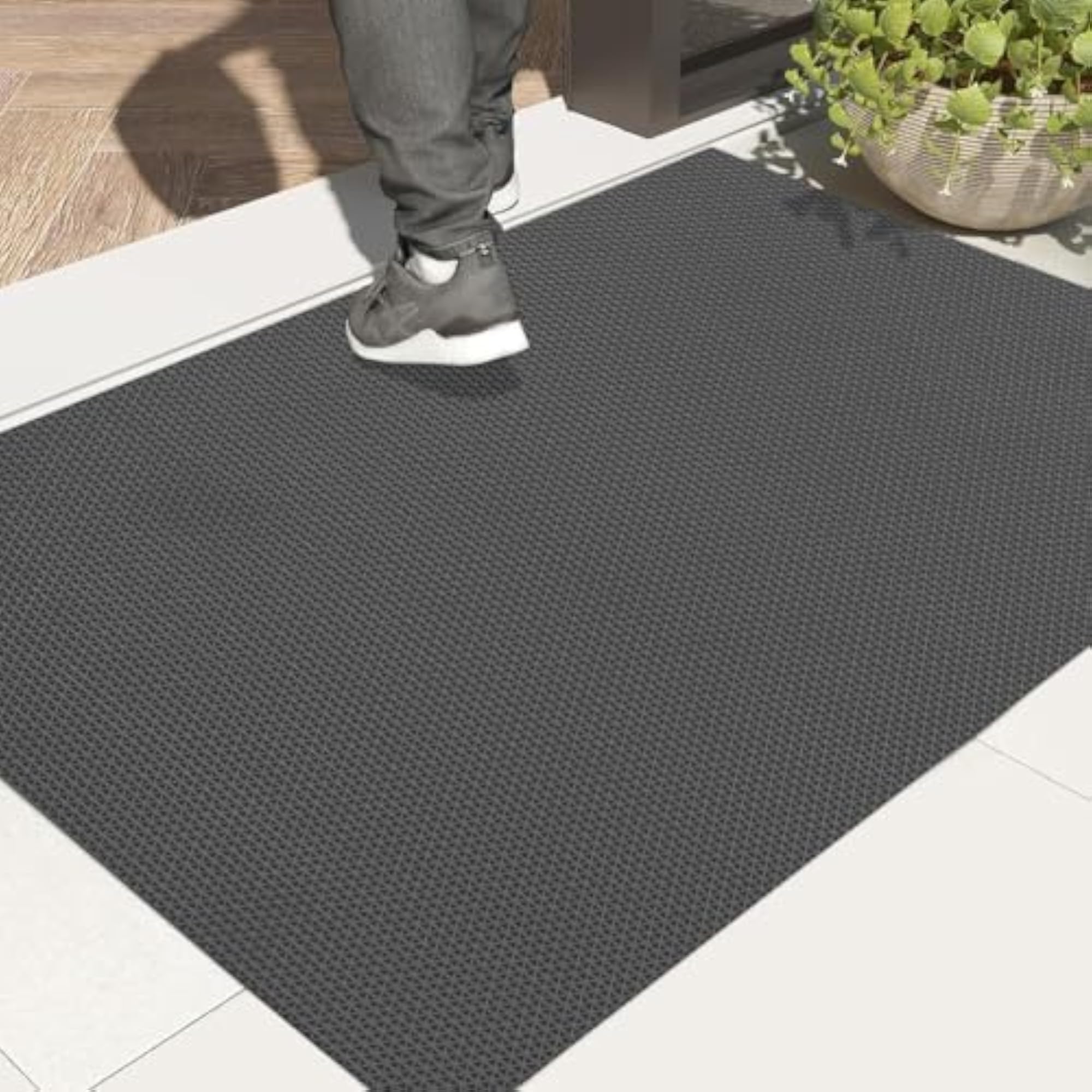 Doormat for Home, Anti Skid Rubber Mat, 4x8 Ft