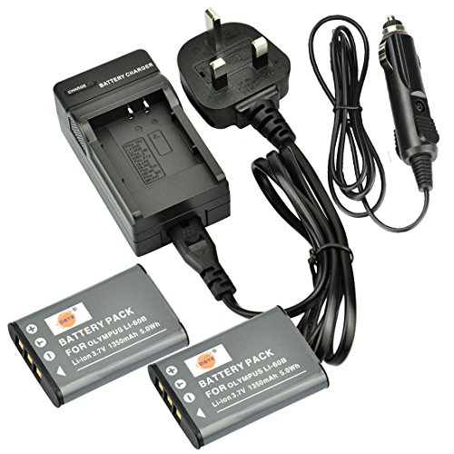 Batterie Li-60B DSTE avec chargeur pour appareil photo Nikon Coolpix S550