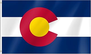 Colorado Flag, 3x5 Colorado CO State Flags with Brass Grommets, Ideal for Party Parades Sports Events Outdoor Decorations
