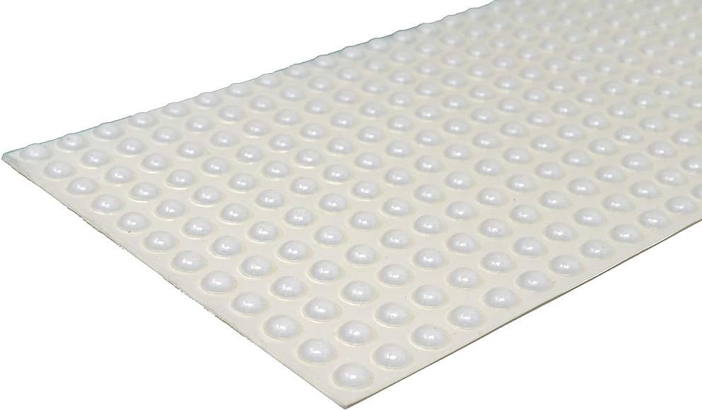 Bumper Specialties Self Adhesive Bumper Feet 0.375" x 0.150" (9.5mm x 3.8mm) Clear Hemispherical Soft Polyurethane Pads for Cabinet Door Sound Dampening, 288 Pack, BS12SD