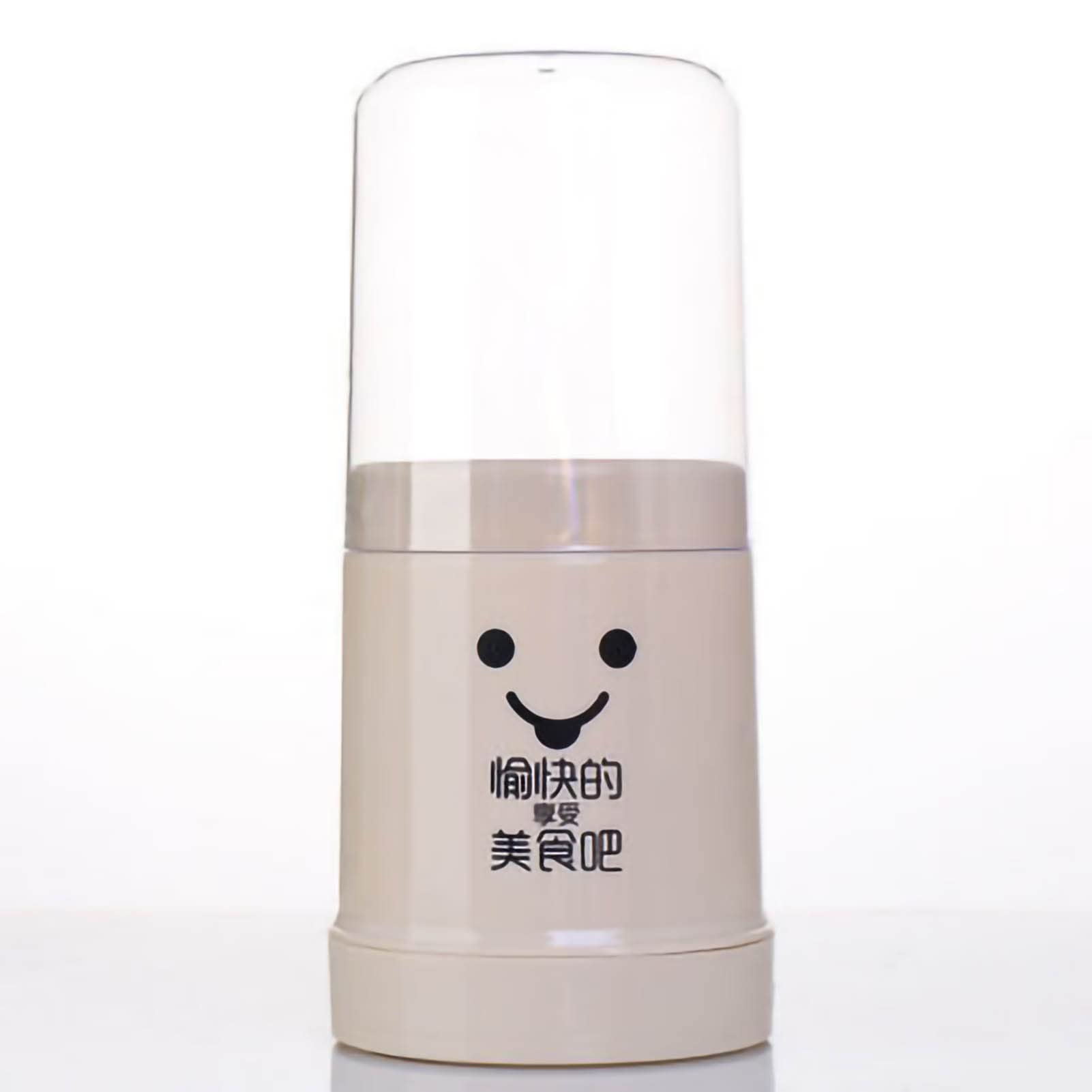 WOHPNLE Plastic Utensil Holder, Cute Chopstick Holder Storage with Dustproof Lid Chopstick Container for Cutlery, Chopstick, Spoons, Forks, Knives (beige)