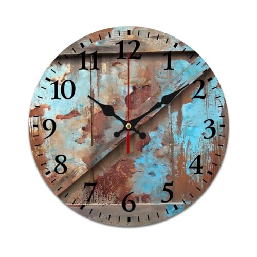 Reloj de pared redondo 40 cm estilo rústico moderno miniatura 1