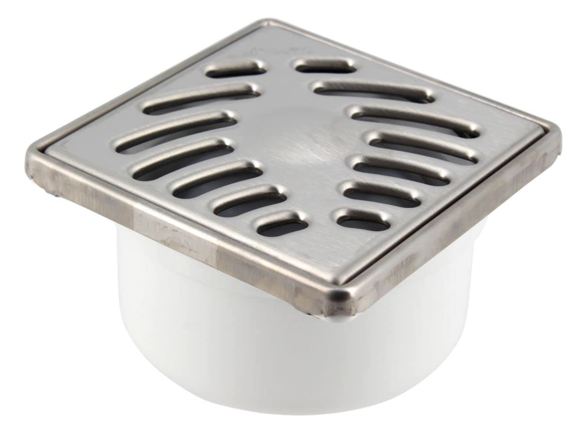 siphonnette - grille avec cadre inox - 10 x 10mm - diam 50 / 40mm - nicoll sihj10ci