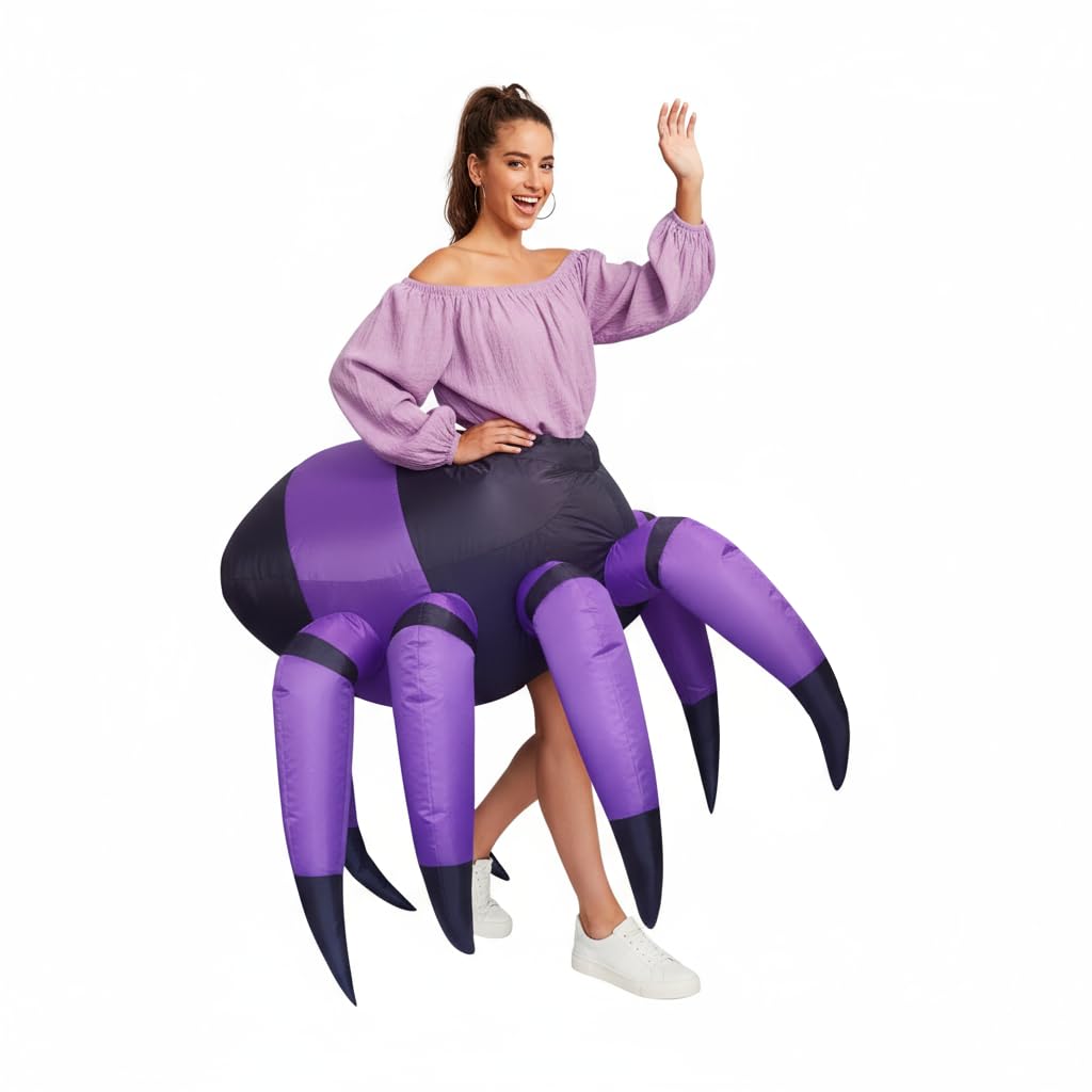 Disfraz inflable de araña, divertido disfraz de Halloween para adultos