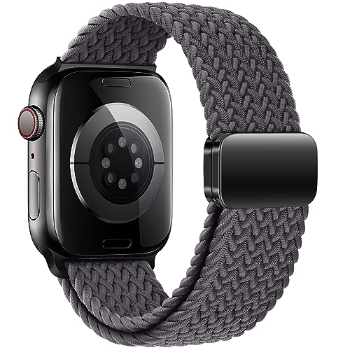 Image of Mazoft Braided Bands With Magnetic Clasp Compatible with Apple Watch Band 38mm 40mm 41mm 42mm 44mm 45mm 46mm 49mm;Nylon Sport Loop Strap for iWatch Ultra 3 & 2 Series 11 10 9 8 7 6 SE 5 4 3 Women Men