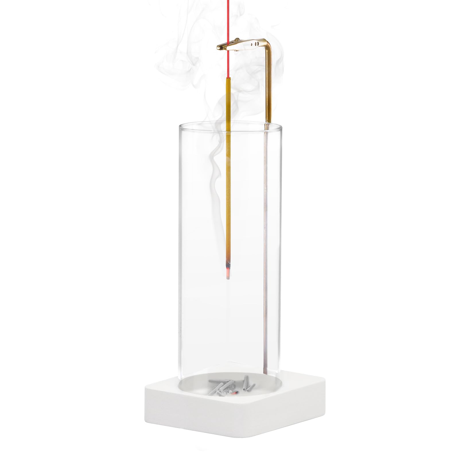 Porte-encens parfait pour la méditation et le yoga, support en verre zen