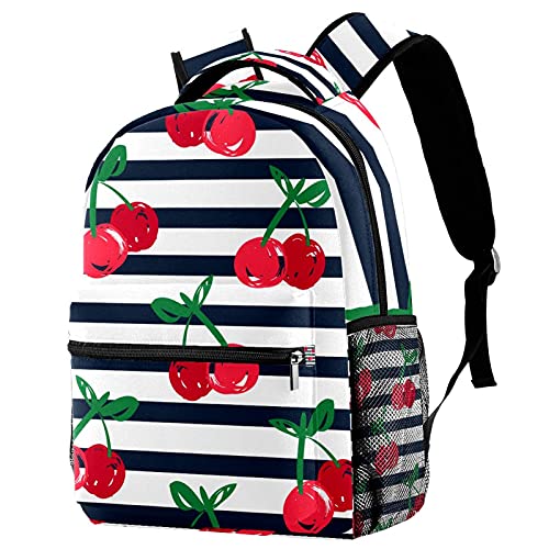 Sac à dos de voyage avec porte-bouteille fille garçon rayé