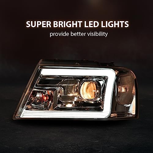 Image of G-PLUS LED DRL Headlights Fit 2004-2008 Ford F150 /2006-2008 Lincoln Mark Lt