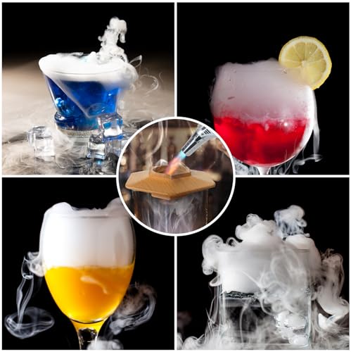 Miniatura 6 de Ahumador De Cócteles Con Soplete, Kit De Ahumador De Bebidas Con 6 Sabores De Astillas De Madera, 4 Piedras Para Whisky, Kit De Ahumador De Whisky Para Infusionar Cócteles Sin Butano