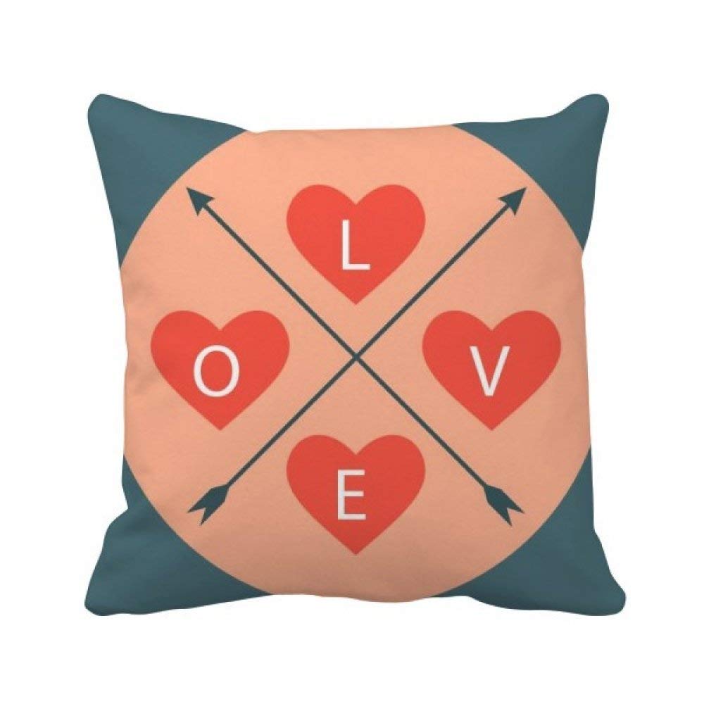 Coussin Saint-Valentin Rose Blue Love 40x40 cm multicolore pour decoration de canape