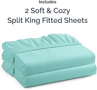 Vista 557 de King Fitted Bed Sheet - Bottom Single Fitted Sheet Only - Ultra-Soft Hotel Luxury Bedding w/ 8-16 Inch Deep Pockets - Breathable, Cooling & Wrinkle