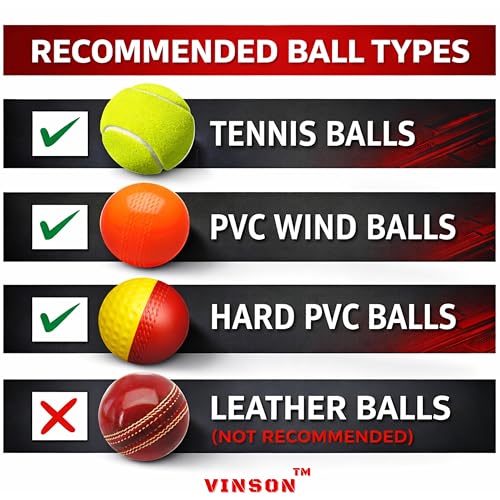 Image of Vinson Plastic LED Cricket Stumps Set for Kids & Adults with 3 Replaceable Batteries & Kit Bag | Suitable for Night Matches in Backyard, Turfs & Playgrounds | Height of Wicket - 30 Inches