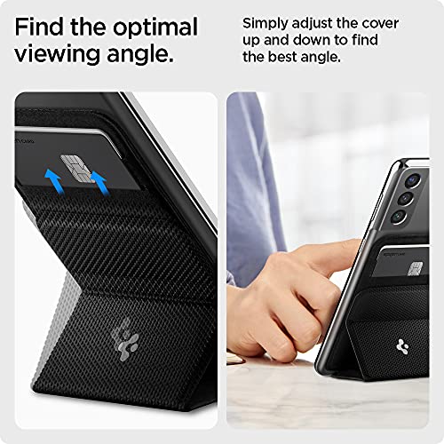 Spigen Smart Fold Porta Cartão com adesivo 3M Projectada para todos os smartphones - Preto