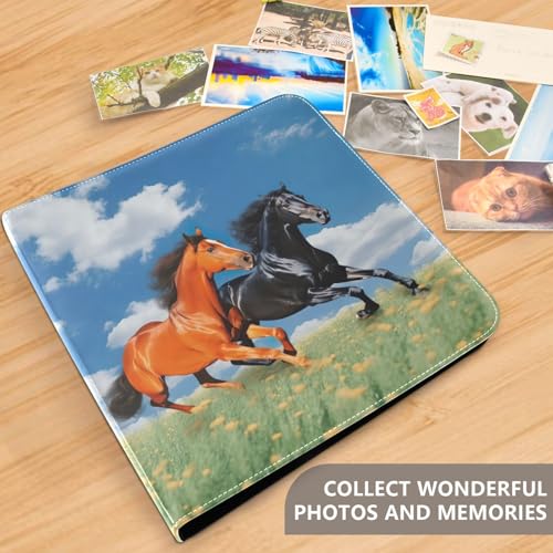 Álbum de fotos de scrapbook DIY adhesivo de 3 anillos para 40 páginas 8x10 miniatura 5