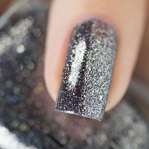 Image of ILNP Private Reserve - Black Holographic Metallic Nail Polish