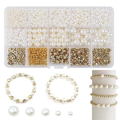 1700 Stück Perlen Zum Auffädeln, Perlen für Armbänder, Diy-Handwerk,...