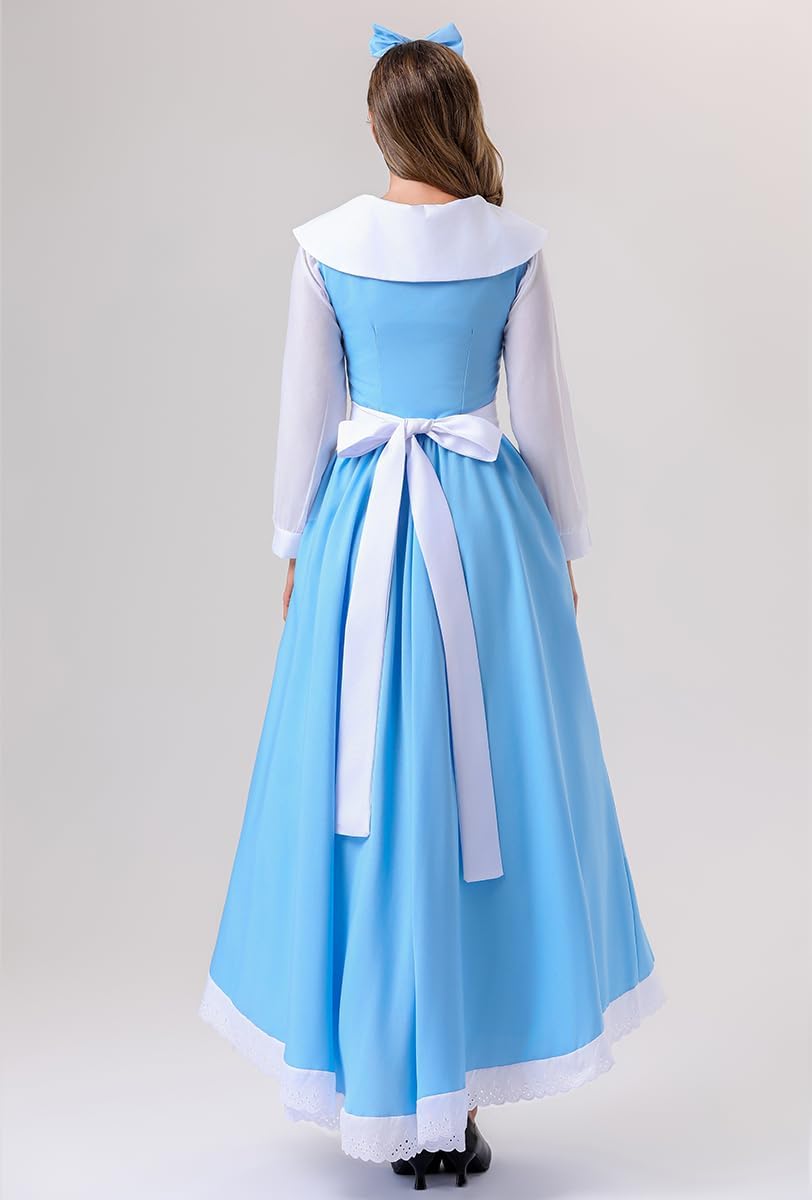 Beauty Belle Costume Dress Beast Costume Dan Stevens Halloween Maid Dress Fancy Party Dress Up L - Image 6