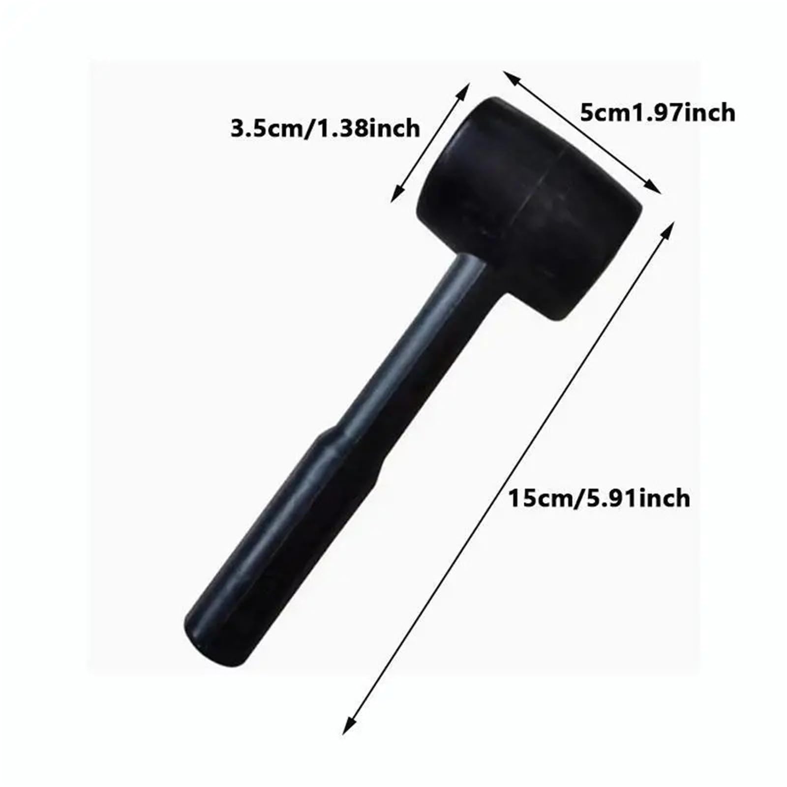 Martillo Goma Mazo de goma negro | Herramienta versátil for bricolaje, reparación del hogar y uso industrial.(Black 10pcs)