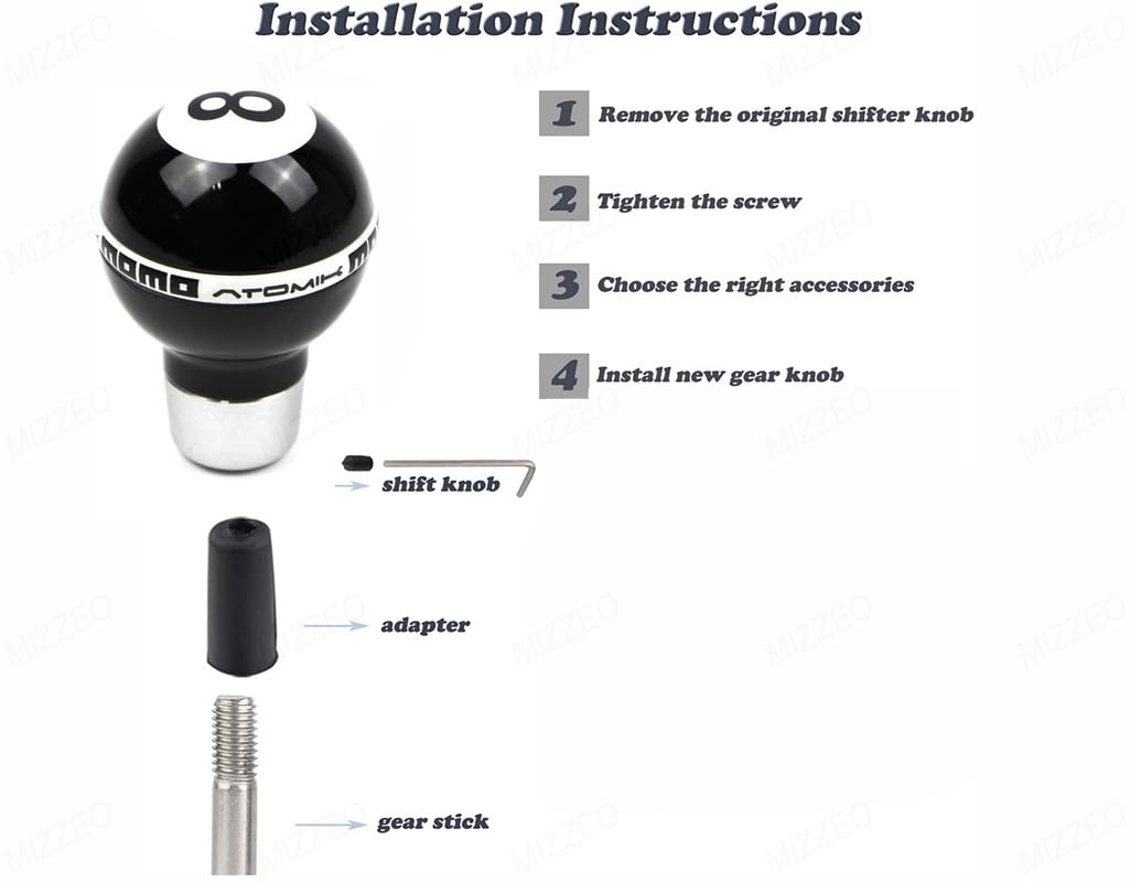 MIZZEO Gear Shift Knob for Manual and Automatic Transmission