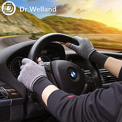 Dr.welland Arthritis Compression Gloves With Wrist Support-Fingerless Design For Computer Typing,Daily Life #TOP3
