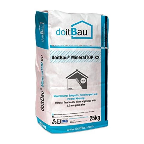 doitBau MineralTOP 2mm WDVS Scheibenputz PRO Fassadenputz Edelputz Oberputz weiß Cover