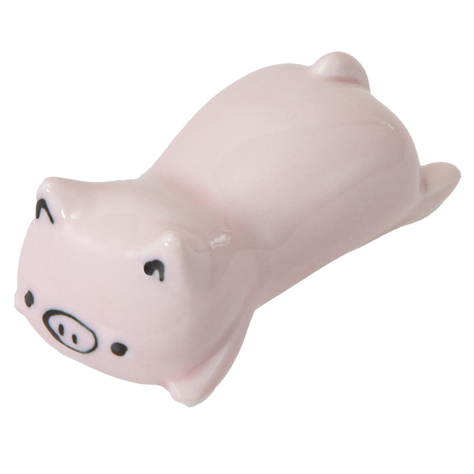 Saikai Pottery 20798 Hasami Ware Chopsticks Rest Pettit Chokotto Pig Diameter 2.4 inches (6 cm)