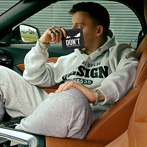 Image of Teen Boys Cool Wallet-Men Mens Men'S Funny Leather Credit Id Card Cash Holder Man Black Rfid Blocking Zipper Wallets With Coin Pocket Id Window Aesthetic Teen Boy Male Youth Guys