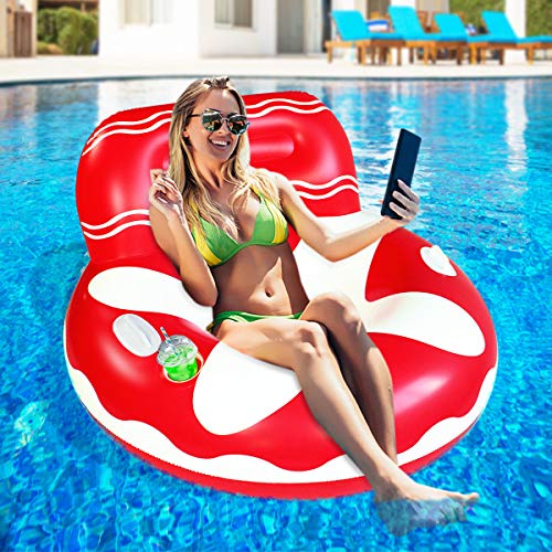 Pool Lounger Float Hammock Inflatable Rafts Swimming Pool Air Sofa Floating Chair Bed Drifter Swimming Pool Beach Float for Kids Adult Inflatable Swim Float Inflatable Swim Chair and Sofa