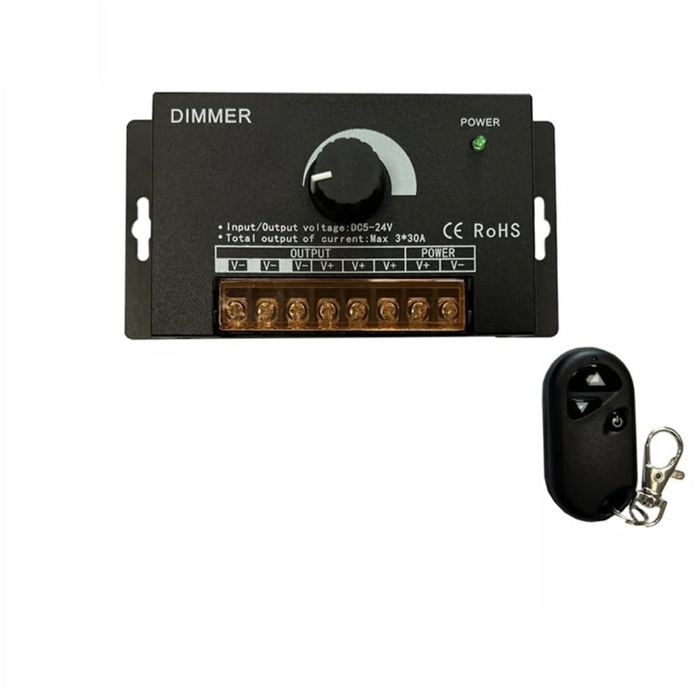 DC5V-24V 12V LED Knopf Dimmer Max 3x30A 90A 720W Fernbedienung PWM Digitales Dimmen for SMD 5050 3528 2835 LED Streifen Lichter