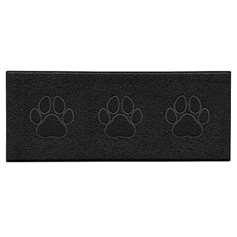 Nicoman Triple Paw Embossed Shape Indoor Outdoor Dirt-Trapper Door Mat Washable Barrier Heavy Duty Doormat - (Watertight Rubber-Back, Runner, Black, 150 x 60cm)