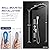 ROVATE LED Shower Panel Tower System Stainless Steel, Rainfall Waterfall Shower Panel with Jets and Handheld, 5 in 1 High Pressure Shower Tower System with Tub Spout, Black
