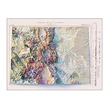 Muir Way Shaded Relief Elevation Map of Colorado - Vintage-Style Topographic Wall Art with 3D Map Look - Unframed Print, 24x18