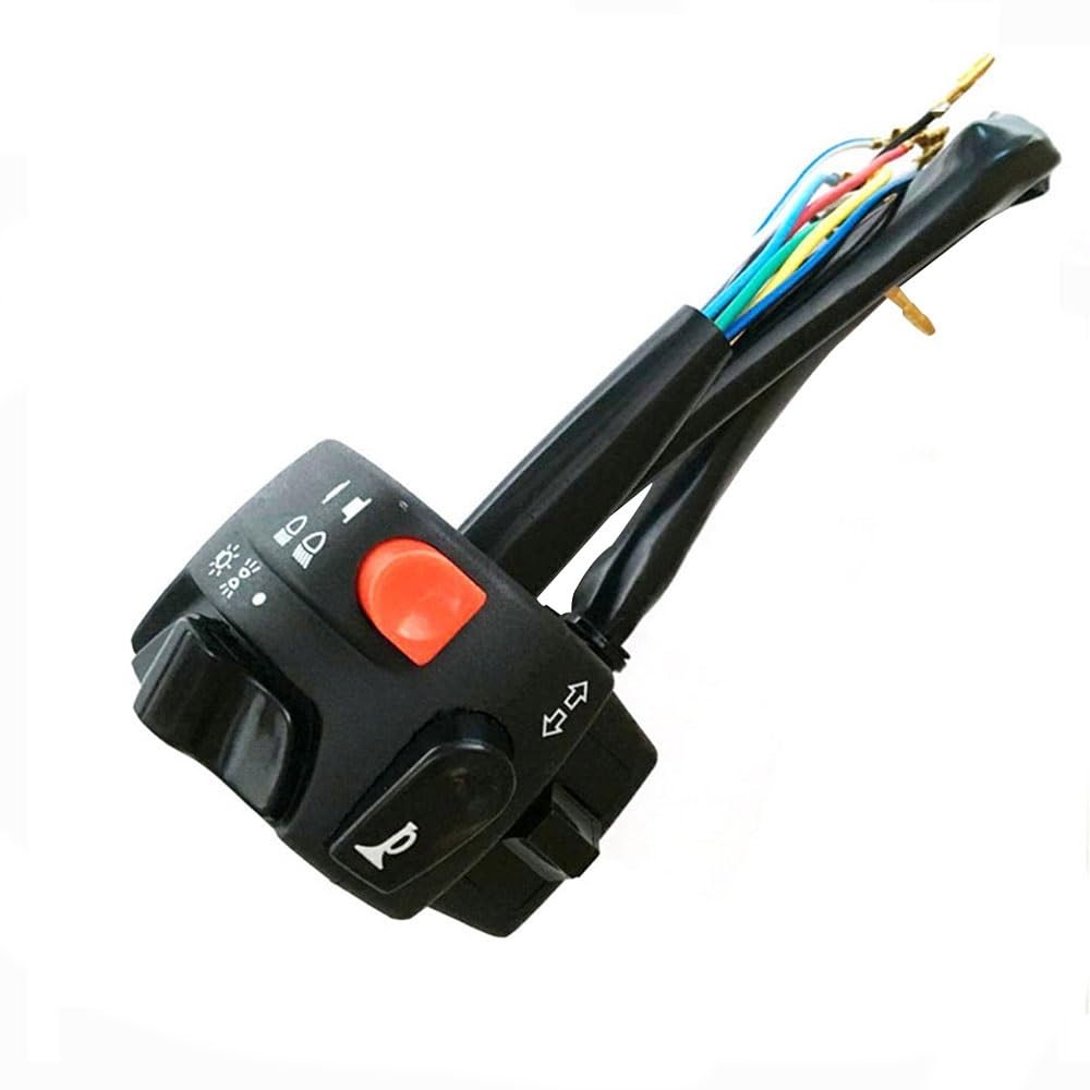 Per G.S Interruttore pulsante manubrio moto | Interruttore manubrio moto da 7/8 "Avviamento elettrico Pulsante fendinebbia faro faro clacson
