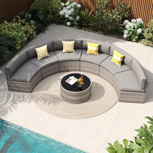 VONZOY Patio Sectional Furniture, Outdoor 7-Piece...