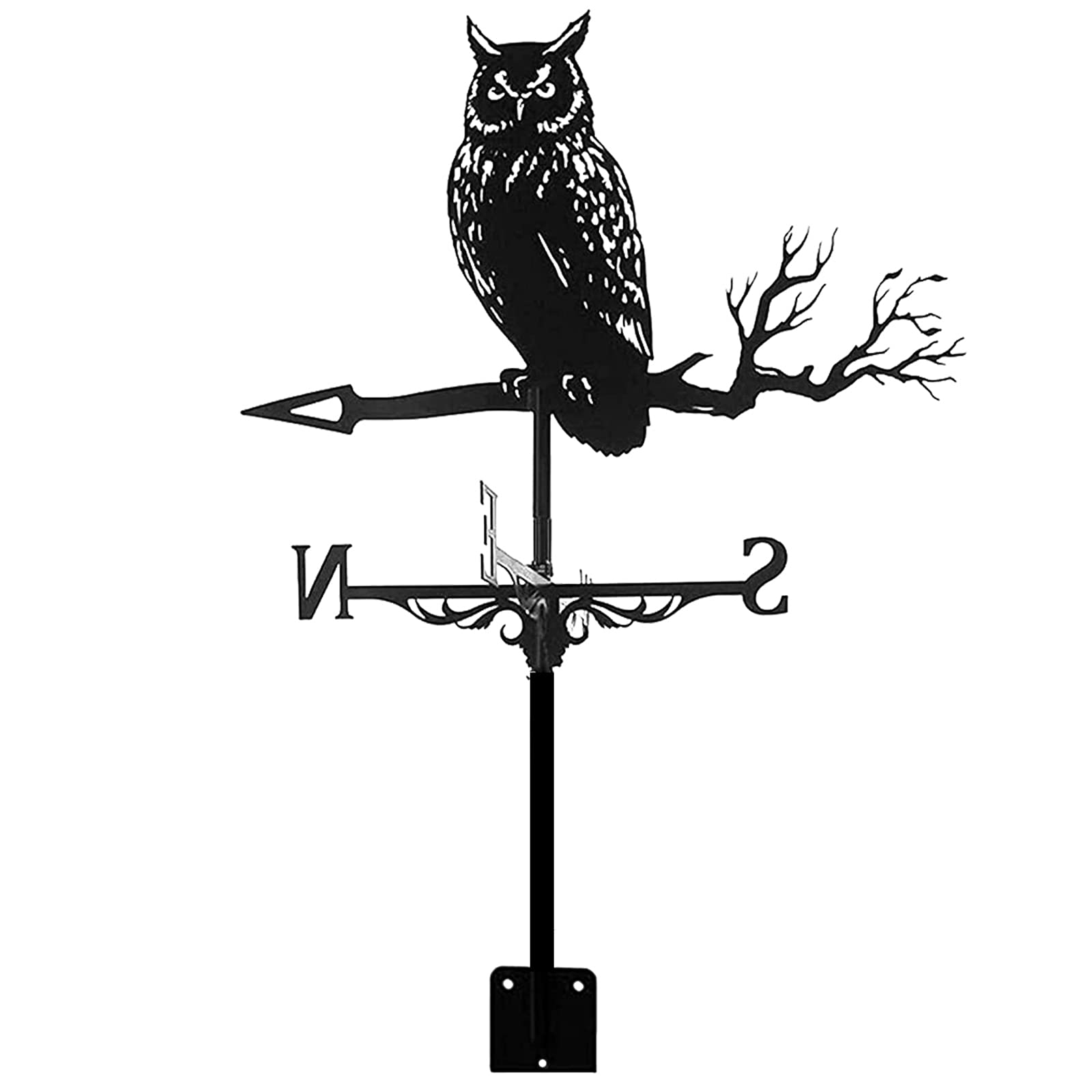 WIQUYBML wind vane Metal Animal Weather Vane Stainless Steel weathervane Measuring Tool Ground Stake For Roofs Wind Direction Indicator