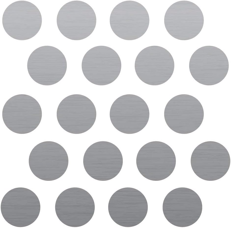 (45) 4" Silver Polka Dot Decals Removable Peel and Stick Circle Wall Decals for