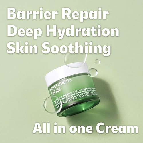 Miniatura 2 de ISOI Moisture Dr. Crema calmante, hidratación profunda y soporte de barrera con ácido hialurónico, hidratante ligero para tipos sensibles, cuidado