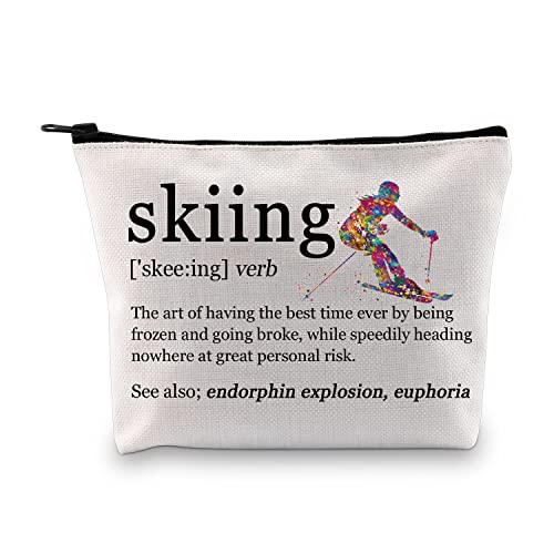 Skiing Survival Kit - Team Gifts for Skiing Enthusiasts - Cosmetic Zipper Bag, Skiing Ku