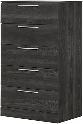 South Shore Step One Essential 5-Drawer Chest, Gray Oak, 29x 19 x 48.75 inches