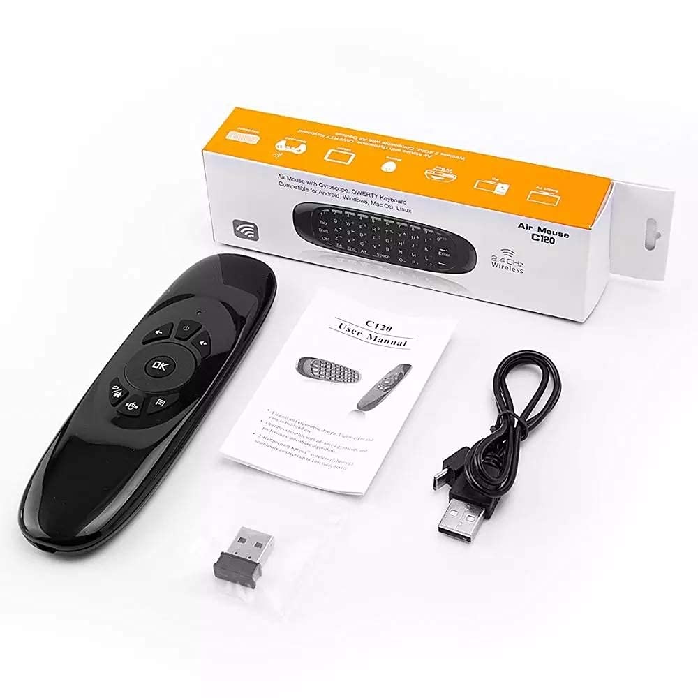 SLCE c120 Air Mouse or Remote Control 2.4GHz with 2.4GHz Rechargeable Mini Wireless Keyboard Gyroscope Air Mouse Remote Control for Android Smart TV Box, PC, Laptop, Projector, (B0974FF5ZJ) Amazon Price History, Amazon Price Tracker