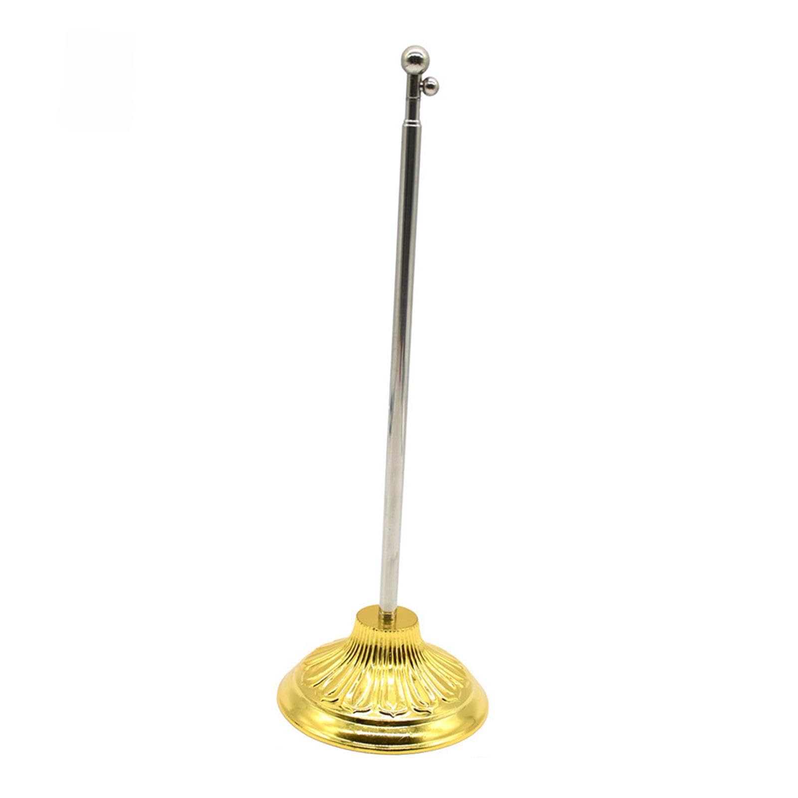 MERISHOPP Desktop Flag Holder Flag Pole with Sturdy Base Party Indoor Flag Pole Holder 9.5cmx9.5cmx27cm Gold-image-28