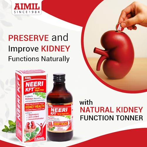Image of AIMIL Neeri KFT Sugar Free Syrup - 200ml | Ayurvedic Kidney Function Toner & Nephro-Protective Supplement | Helps Maintain Normal Creatinine and Reduces Renal Oxidative Stress (Pack of 2)