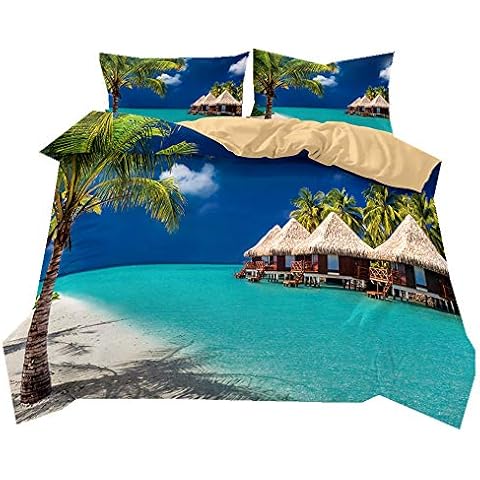 Stillshine Housse de Couette Plage d'Été Cover