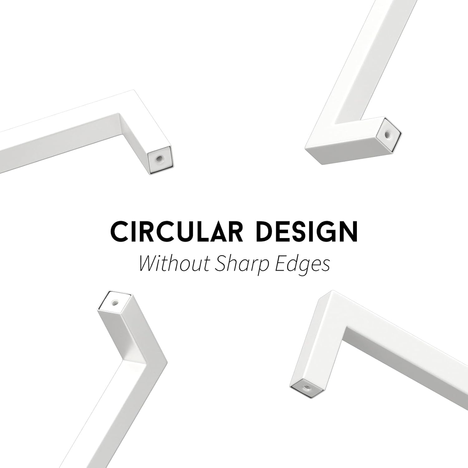 Goldenwarm 15 Pack White Cabinet Pulls 5 inch Cabinet Handles White Drawer Pulls Square Bar Handles Modern Drawer Stainless Steel Dresser Hardware for Kitchen Bathroom Cupboard