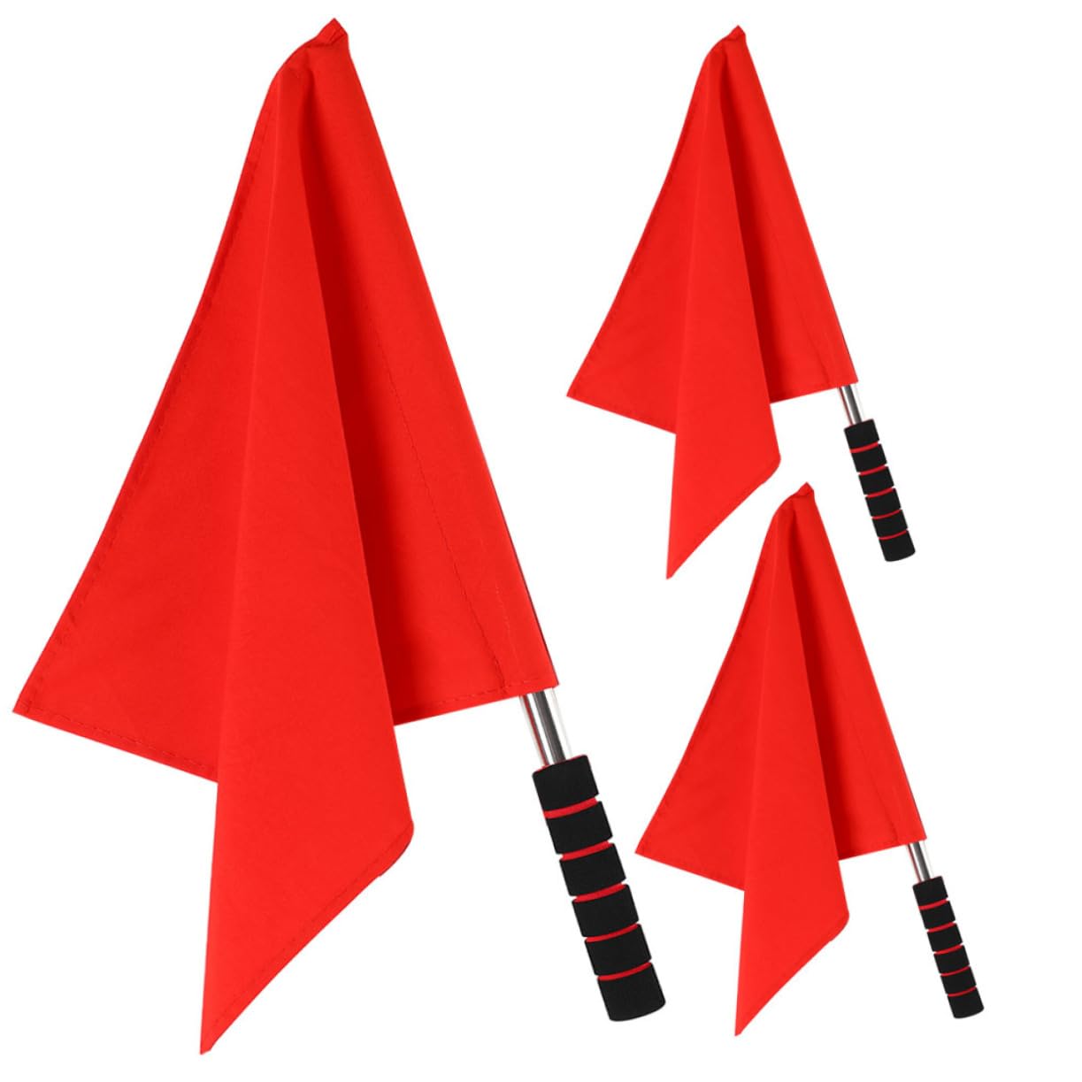 POPETPOP 4 Set Bandiere Segnalazione Per Sportivi Bandierine Maneggevoli Inossidabile Per E Guardalinee Calcio E Altri Sport All 3 * 4