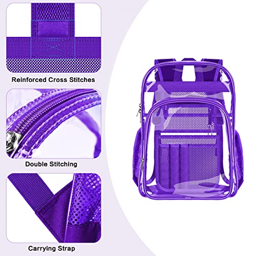 Image of PAMANO Clear Backpack Transparent Heavy Duty School PVC Bookbag See Through Bag Boys and Girls for College Work Travel Security