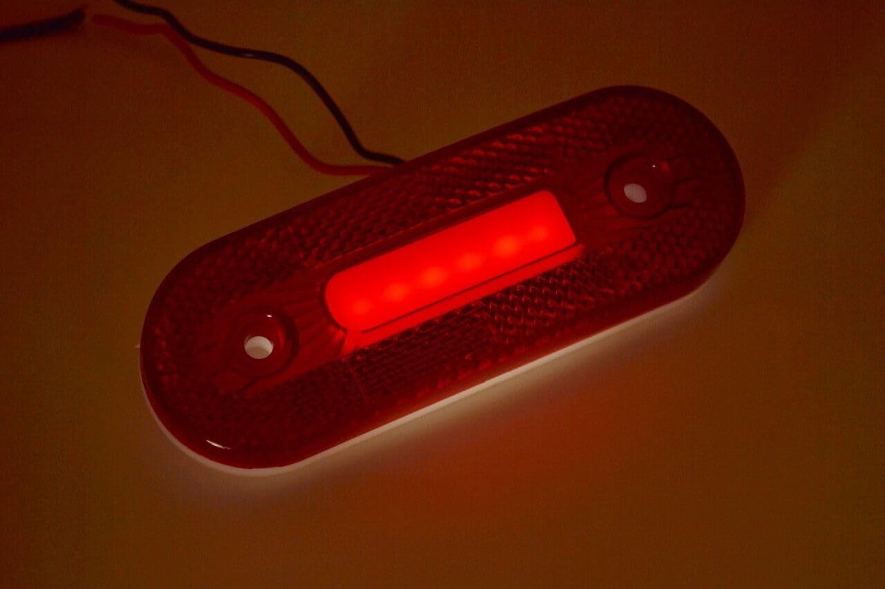 10 x 12 V LED Rückseitig Umrisse Rot Neon Markierungsleuchten LKW Kipper Pickup Wohnwagen Van Bus